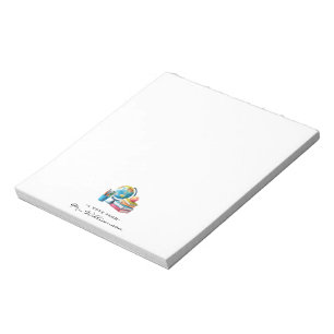 Bloc-note Watercolor Earth Books Apple   Monogram Enseignant