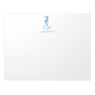 Bloc-note Watercolor Seahorse Stationery personnalisée