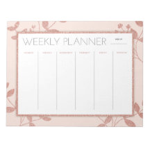 Weekly Planner Rose Gold