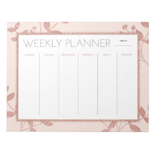 Bloc-note Weekly Planner Rose Gold