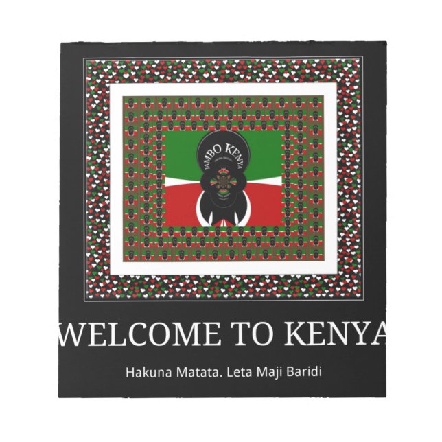 Bloc-note Welcome to Kenya Hakuna Matata (Devant)
