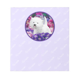 Bloc-note West Highland White Terrier Peinture Chien Art