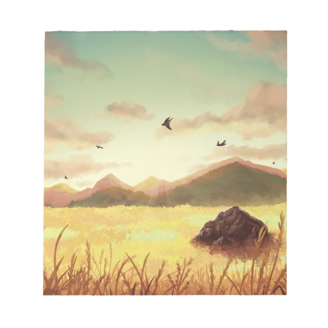 Bloc-note Wheat fields at sunrise (Devant)