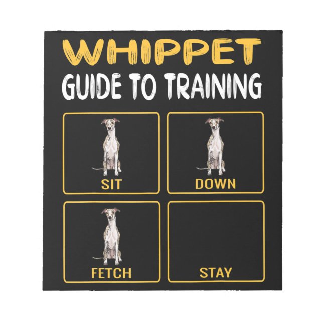 Bloc-note whippet guide to training dog obedience (Devant)