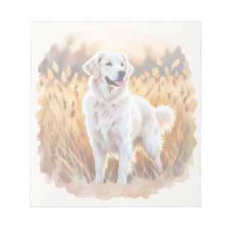 Bloc-note White Golden Retriever Dog