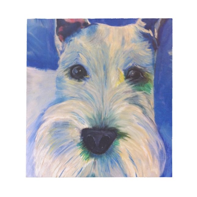 Bloc-note White Schnauzer's RULE ! (Devant)