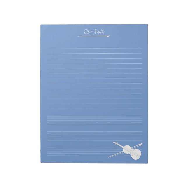 Bloc-note White Violin & Bow  (Tourné)