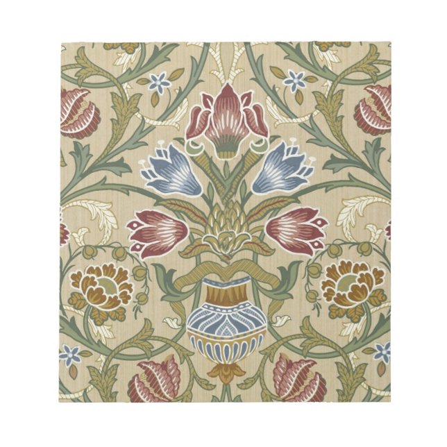 Bloc-note William Morris Brocade Floral Wallpaper Pattern (Devant)