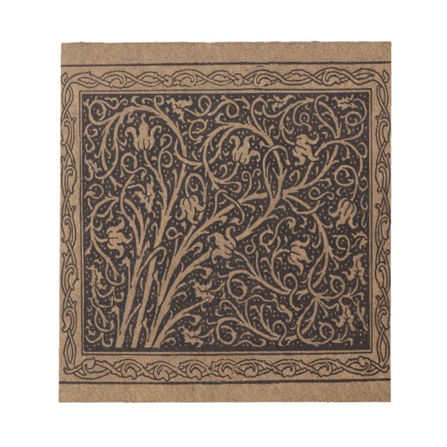 Bloc-note William Morris Campion Cuir Damassé (Devant)