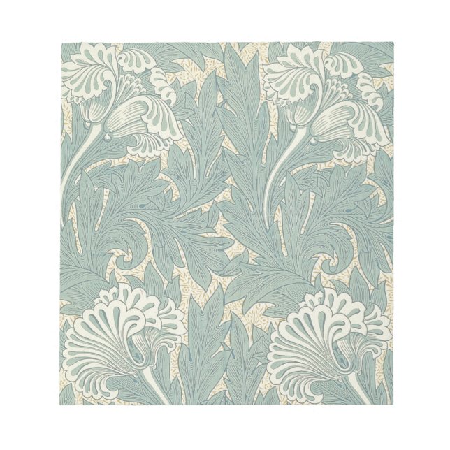 Bloc-note William Morris Classique Tulipe Bleu Floral (Devant)