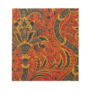 Bloc-note William Morris India Rouge Floral Vintage Classiqu