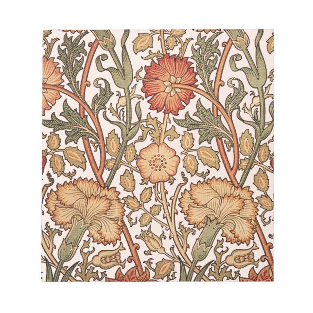 Bloc-note William Morris Rose Flower Fond d'écran Motif (Devant)