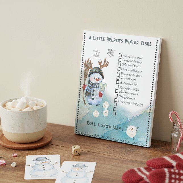 Bloc-note Winter To-Do List Notepad  Snowman and Marshmallow (Winter To-Do List Notepad Snowman and Marshmallow)