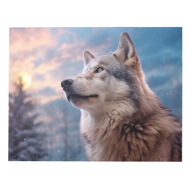 Bloc-note Wolf Animal Nature sauvage majestueuse (Devant)