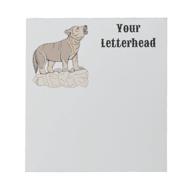 Bloc-note Wolf Pup Howling (Devant)