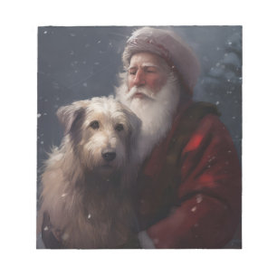 Bloc-note Wolfhound avec Noël Festif du Père Noël
