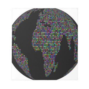 Bloc-note world earth planet globe