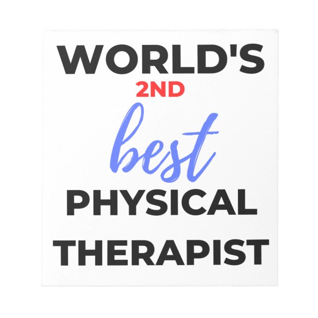 Bloc-note World's 2nd Best Physical Therapist 2 (Devant)