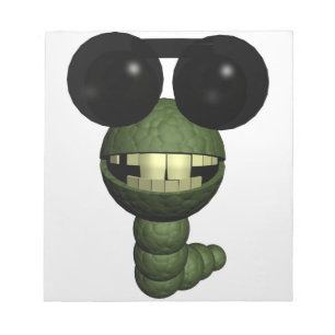 Bloc-note Wurm mit Sonnenbrille