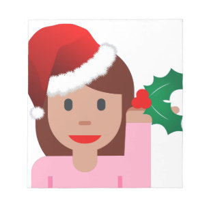 Bloc-note xmas information fille émoji