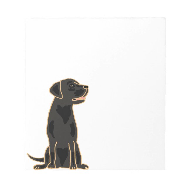 Bloc-note XX- Cartoon Artistique Black Labrador (Devant)