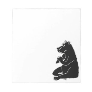 Bloc-note XX ours noir drôle faisant le yoga
