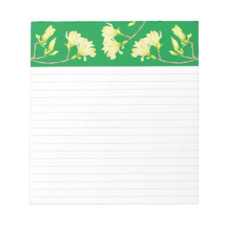 Bloc-note Yellow Magnolias on a Medium Sized Notepad