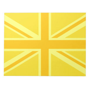 Bloc-note Yellow Yellow Union Jack British Flag Background