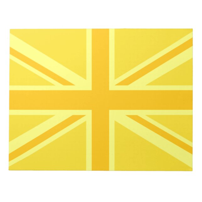Bloc-note Yellow Yellow Union Jack British Flag Background (Devant)