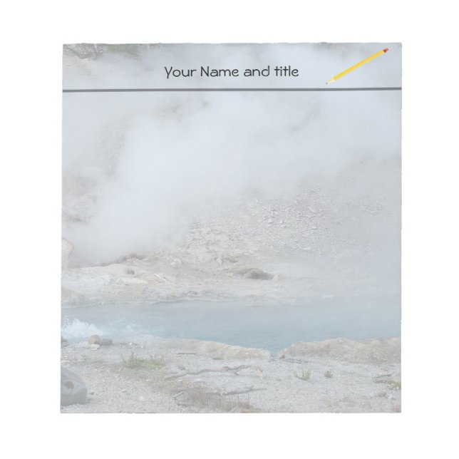 Bloc-note Yellowstone vapeur geyser (Devant)