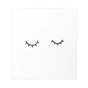 Bloc-note Yeux fermés, juste cils