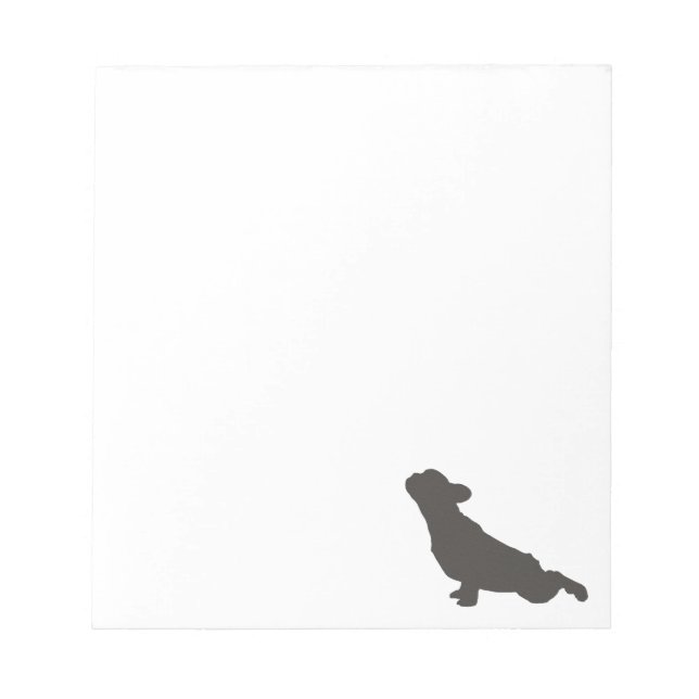 Bloc-note Yoga chien Bouledogue Français (Devant)