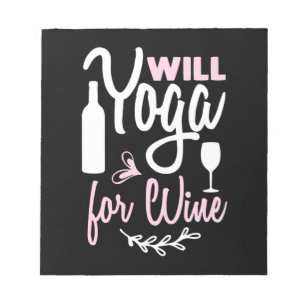 Bloc-note Yoga Lover   Will Yoga Pour Vin
