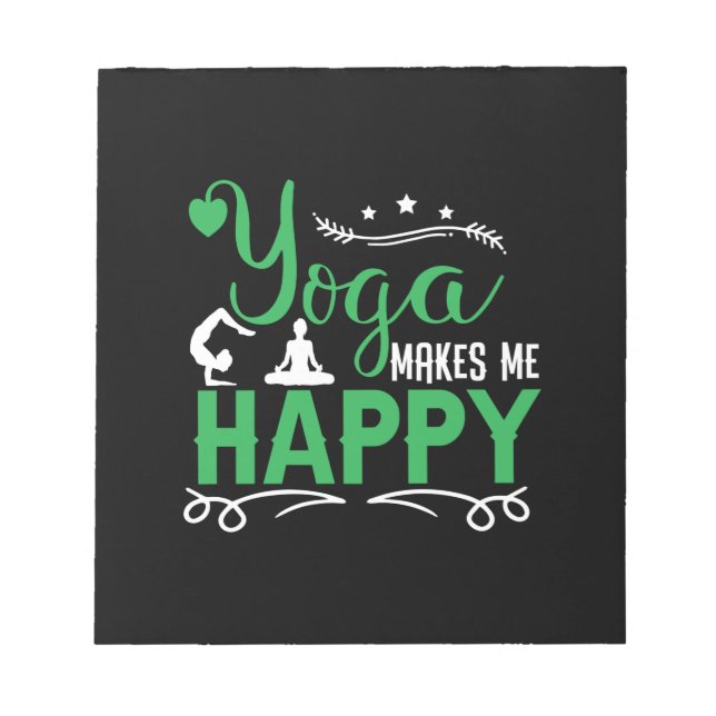 Bloc-note Yoga Lover | Yoga Rends-moi heureux (Devant)