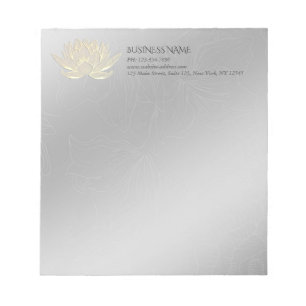 Bloc-note YOGA Studio Méditation Reiki Instructeur Gold Lotu