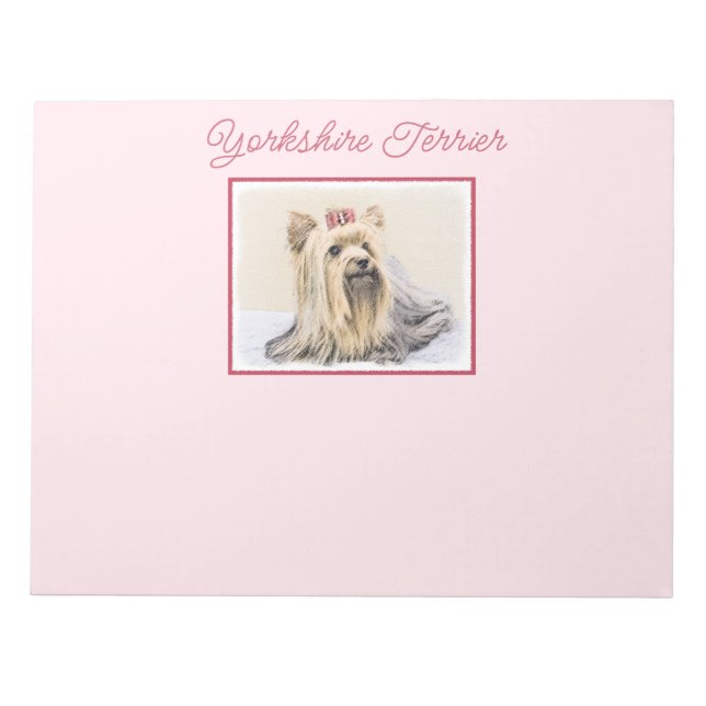 Bloc-note Yorkshire Terrier Painting - Cute Original Dog Art (Devant)