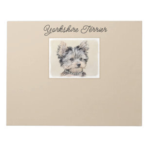 Bloc-note Yorkshire Terrier Puppy Peinture Chien original