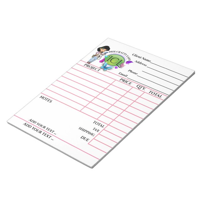 Bloc-note Your Crafty Invoice Notepad (Incliné)