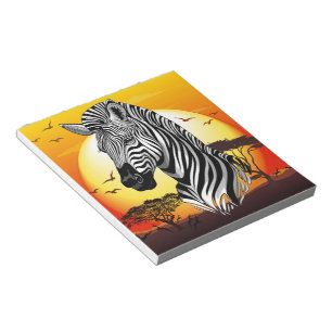 Bloc-note Zebra African Savanna Wild Animal
