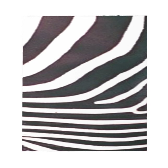 Bloc-note Zebra Black and White Stripes Imprimer (Devant)