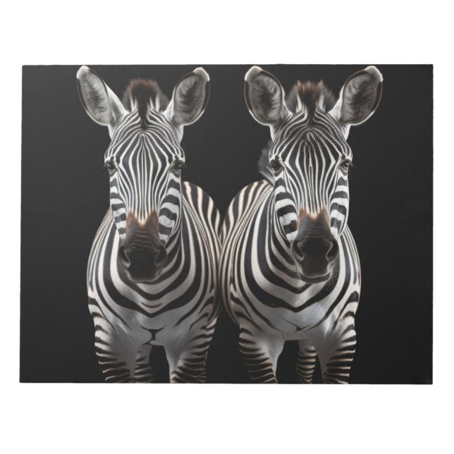Bloc-note Zebra Wild Animal Portrait Nature Beauté (Devant)