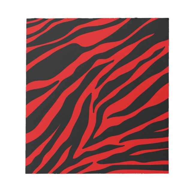 Bloc-note zèbre rouge (Devant)