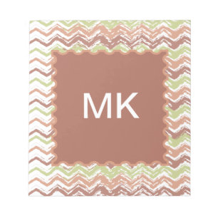 Bloc-note Zigzag de Chevron de griffonnage d'épice