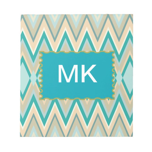 Bloc-note zigzag-téléphones diagonale (Devant)