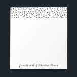 Bloc-note Zones Dalmatiennes modernes en noir et blanc<br><div class="desc">Ce motif moderne de taches comme Dalmatiennes est en tendance et une façon très cool d'ajouter poster de animal à votre vie.</div>