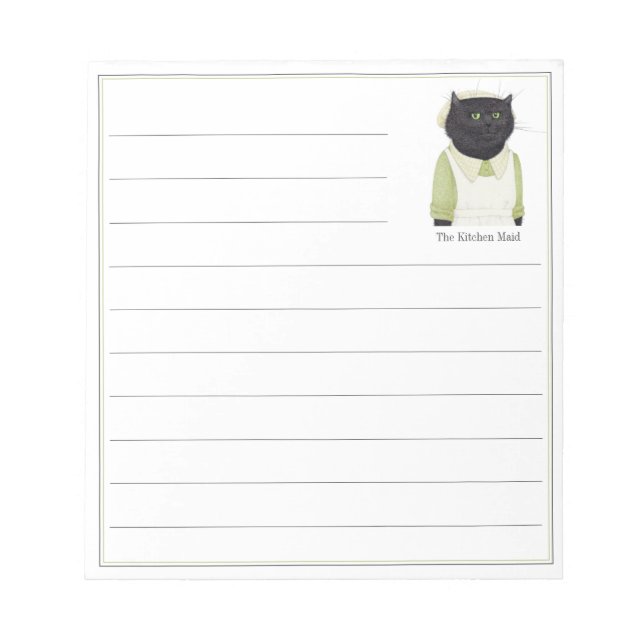 Bloc-notes 5,5x6 MAID KITCHEN + Lignes (Devant)