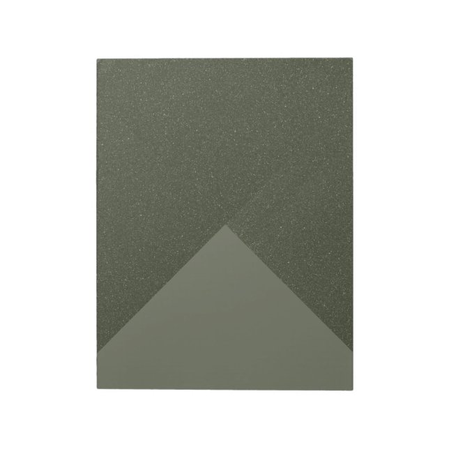 Bloc-notes à accentuation triangulaire vert mousse (Tourné)