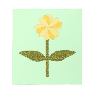 Bloc-notes à fleur marguerite jaune
