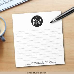 Bloc-notes à logo d'entreprise simple moderne