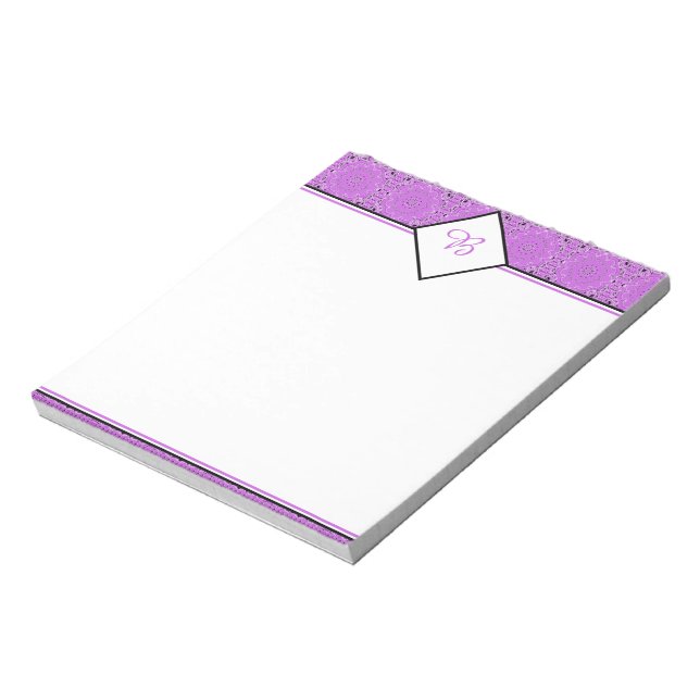 Bloc-notes à motif oriental violet (Tourné)